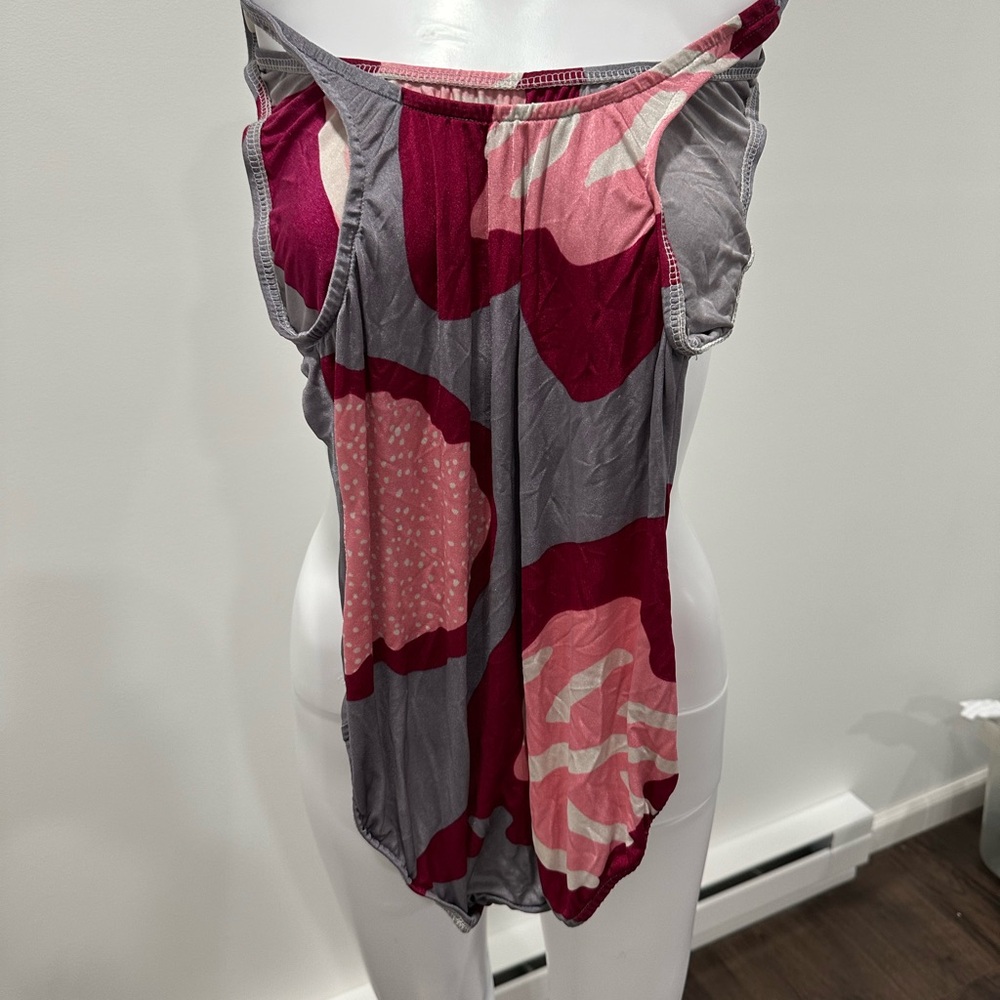 Christian Dior Pink and Gray VINTAGE Designer beachwear bathing suit